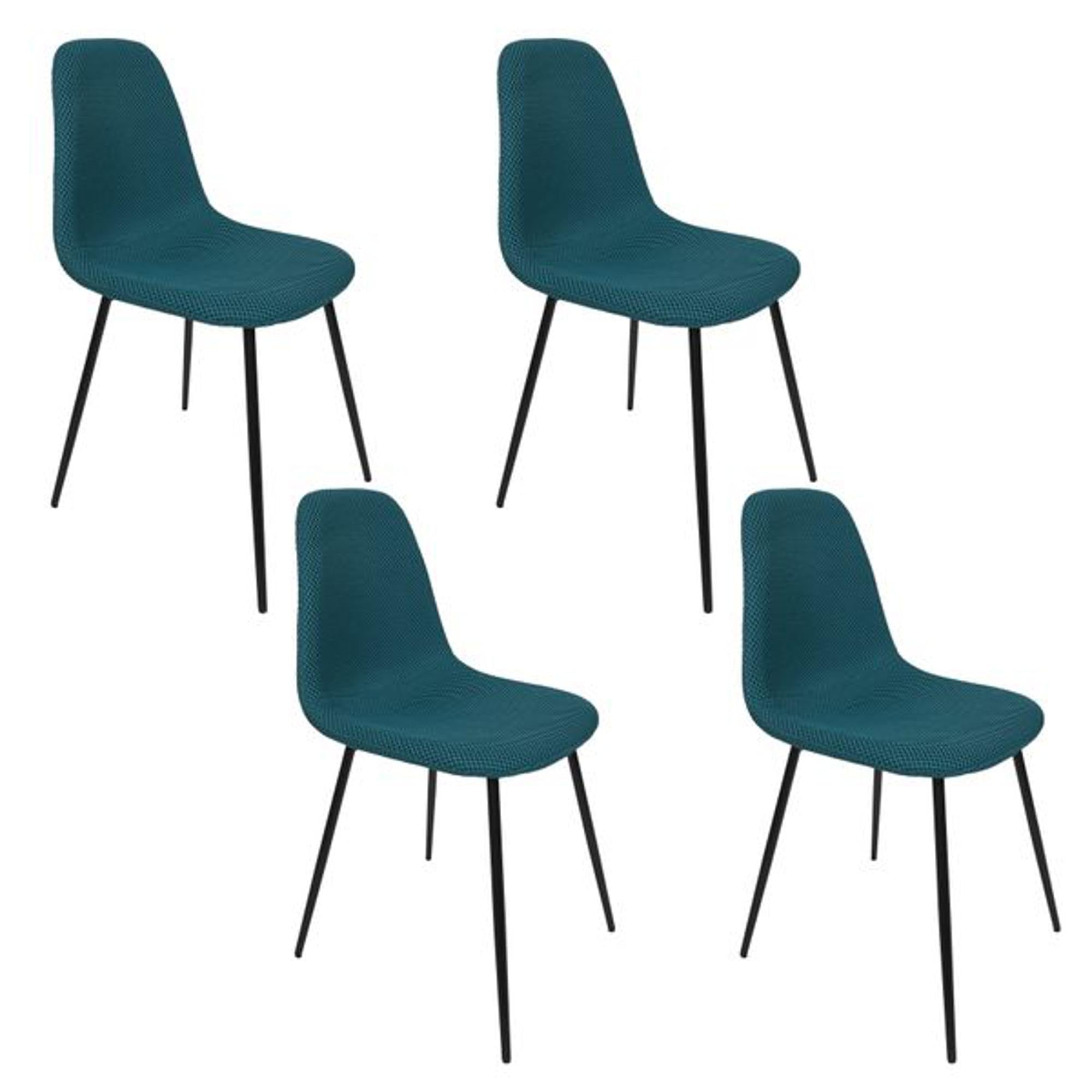 Juego de 4 sillas de diseño contemporáneo azul HOME DECO FACTORY HD0472