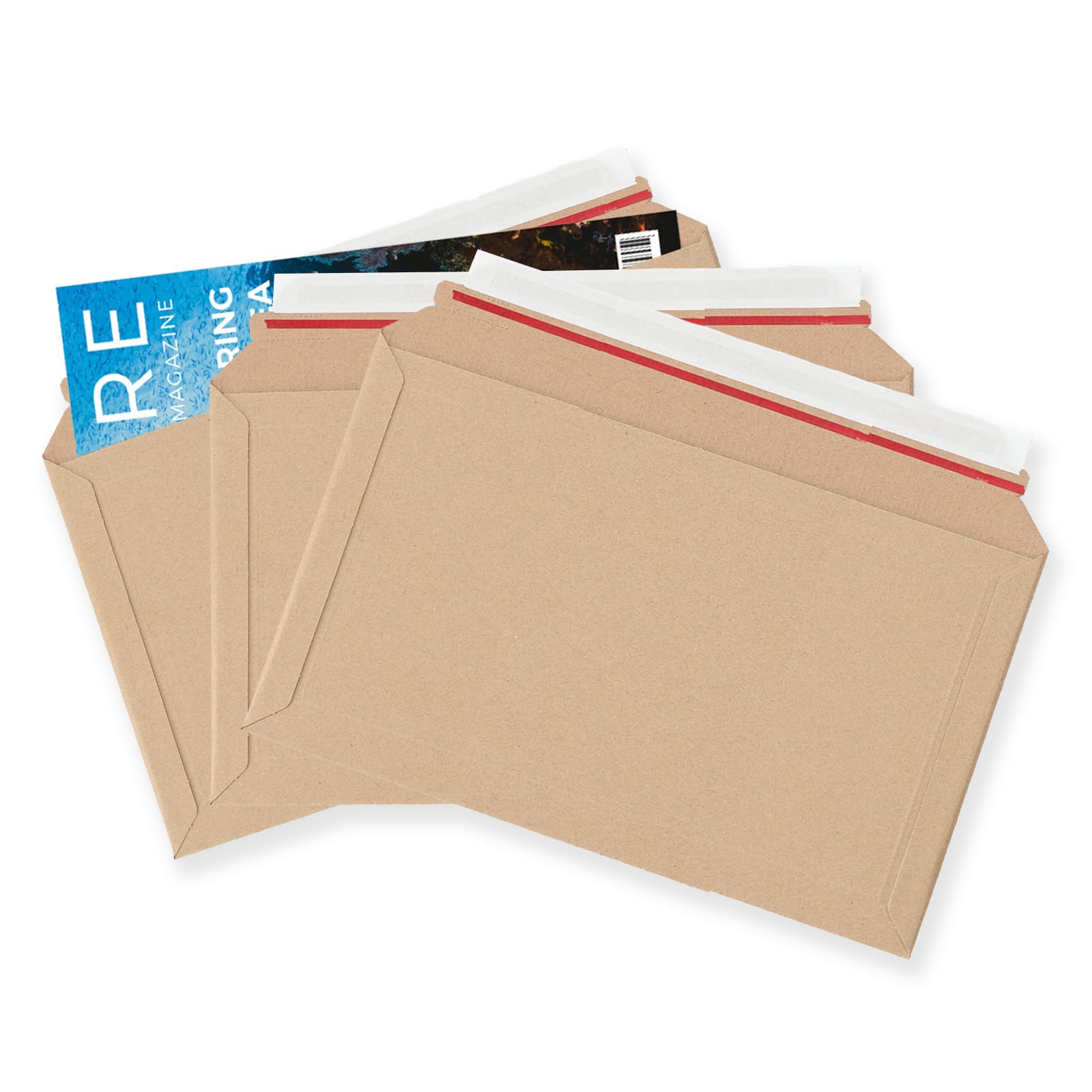 Cardboard Envelopes Peel and Seal Strong Board Packaging Postal Mailing Shipping Postal Large Letter Posting Envelopes (334x234mm), 50 Envelopes