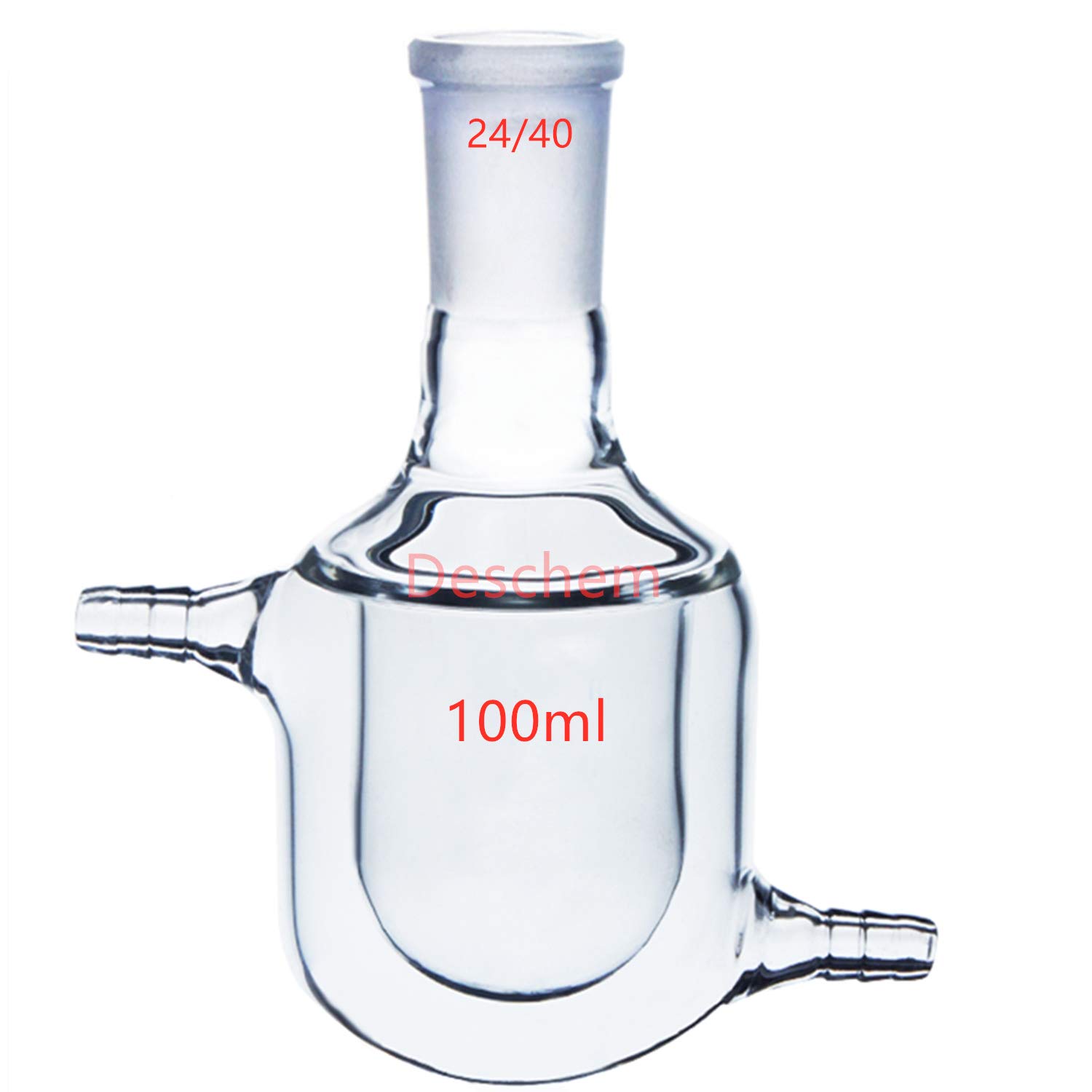 100ml,24/40,Single Neck,Jacketed Glass Flask,Lab Reaction Bottle