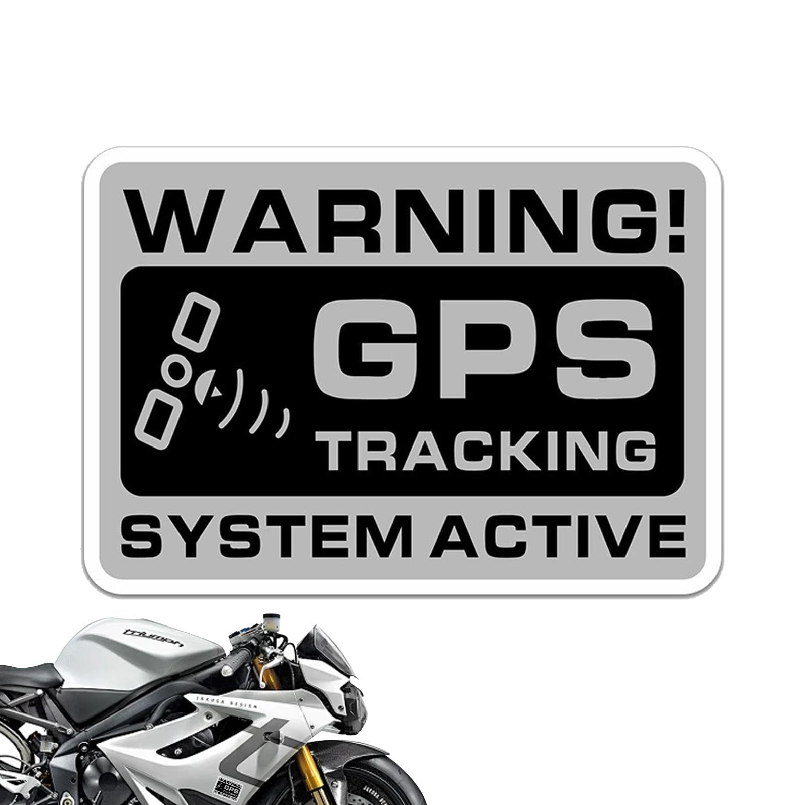 Pegatinas para rastreador GPS – Pegatinas de alarma de coche | 10 pegatinas de advertencia para carril de bicicleta