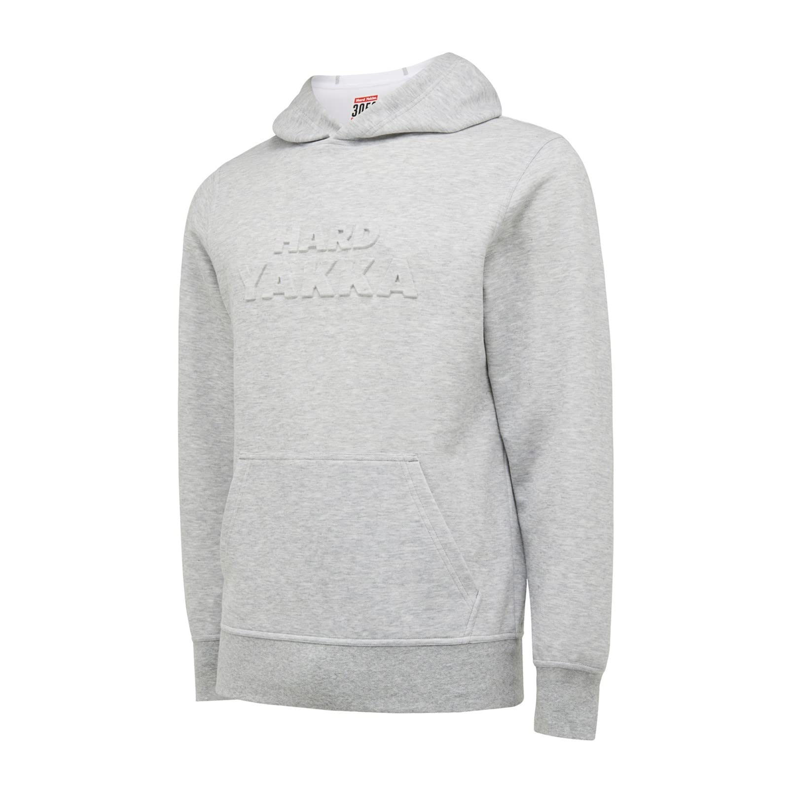 Hard Yakka Embossed Pullover Hoodie Men, Grey Marle, S