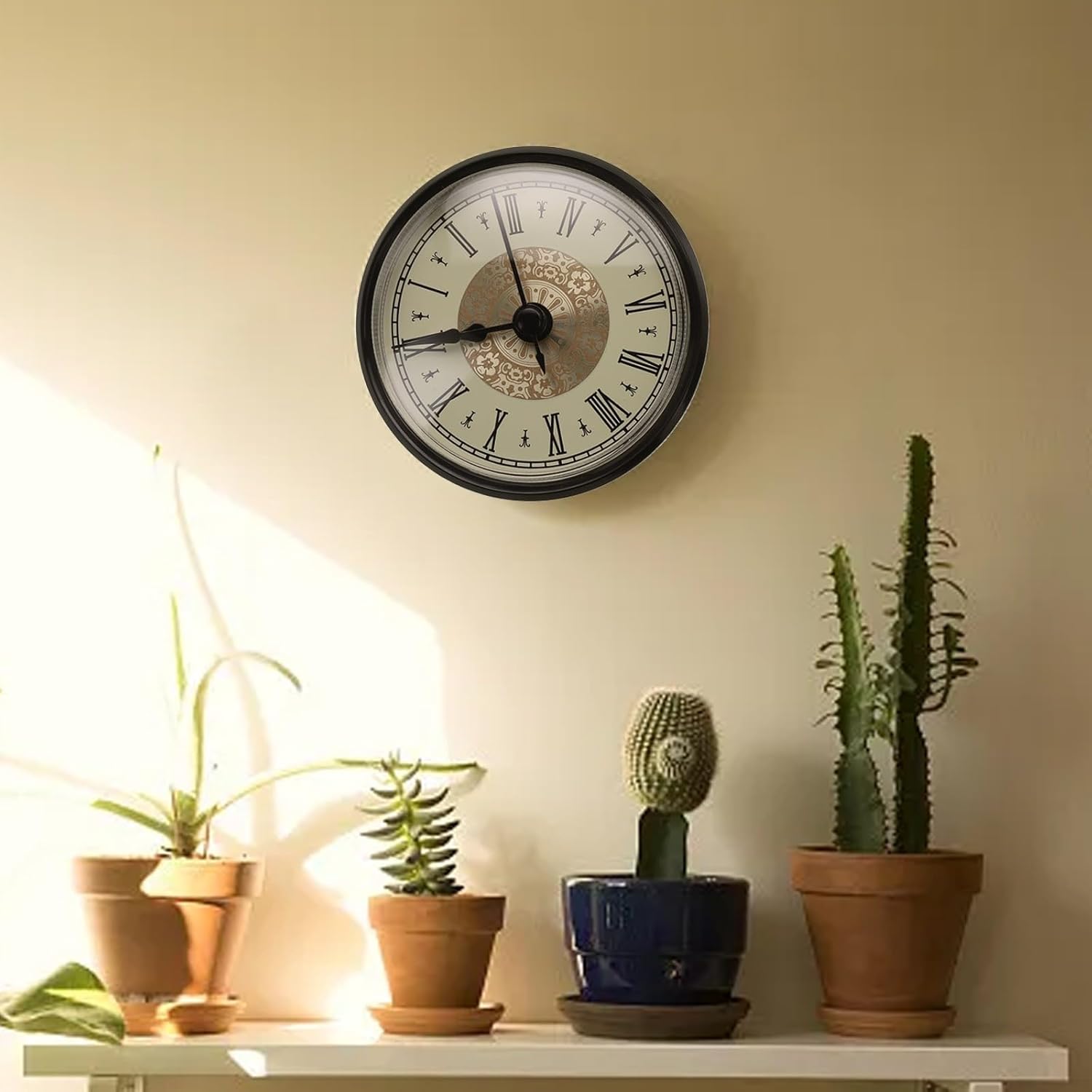 70mm Quartz Clock Insert Movement DIY Clock Projects – Replacement with Arabic or Roman Numeral, + Construction, Requires 1x AAA Battery(A)