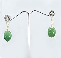 Vista 4 de Pendiente Cabujón Oval Oro