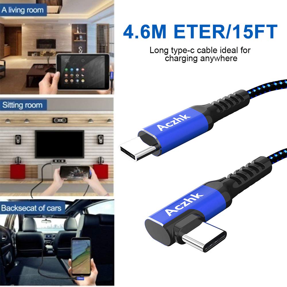 Hottest Sale 90 Degree USB-c Cable 10FT Aczhk Type C 20V 5A 100W PD Fast Charging Compatible for Google Pixel 3 2 XL, Samsung Galaxy Note 10 S9 S8 S10, MacBook Air, iPad Pro 2018 and More, Up To 40% OFF 90 Degree USB-c Cable 10FT Aczhk Type C 20V 5A 100W PD Fast Charging Compatible for Google Pixel 3 2 XL, Samsung Galaxy Note 10 S9 S8 S10, MacBook Air, iPad Pro 2018 and More,
