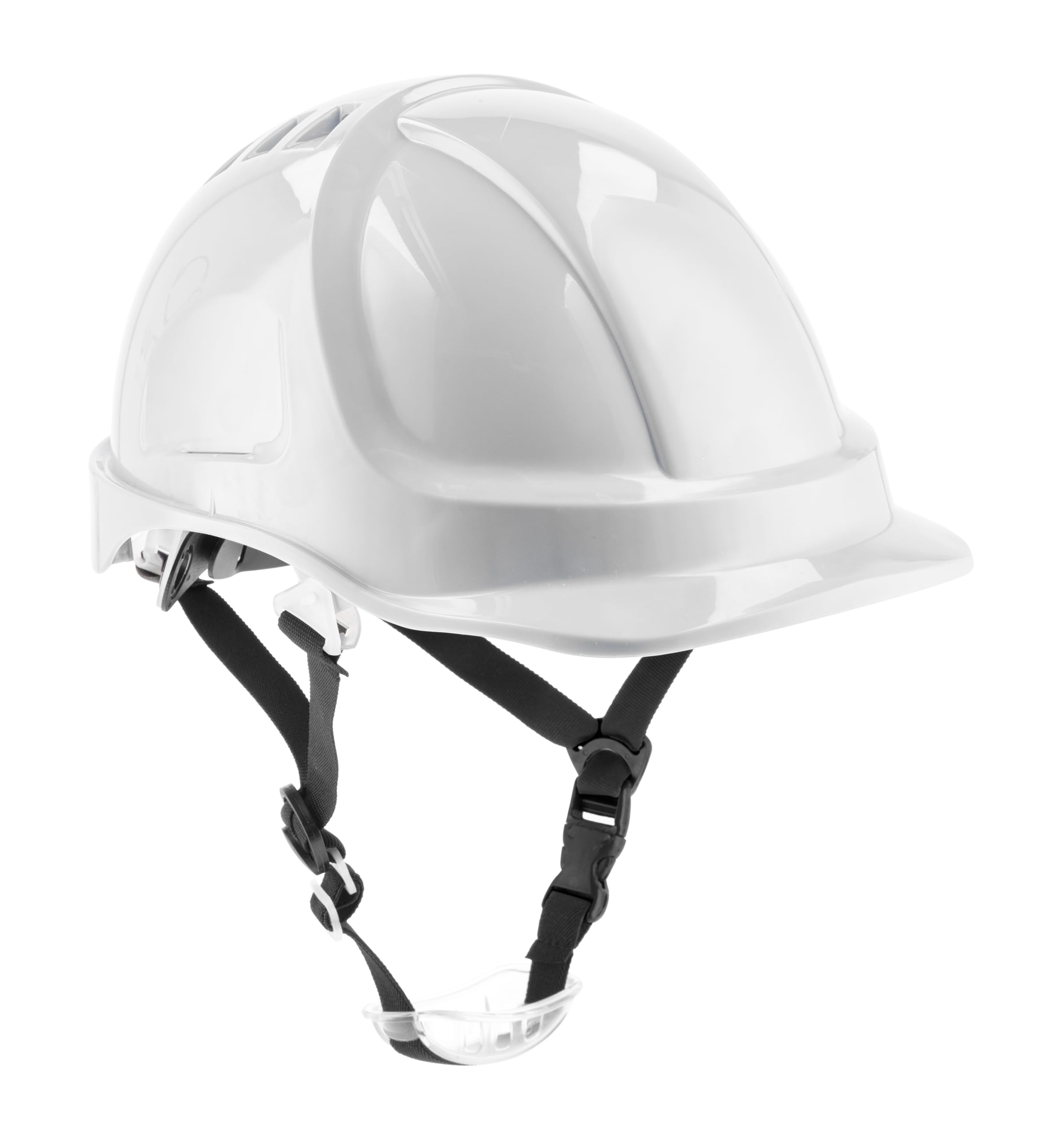 HÖGERT TECHNIK Casque de protection, casque de chantier en ABS, EN 397, système à cliquet, ventilation, mentonnière, casque de travail pour chantier et industrie, casque de sécurité réglable