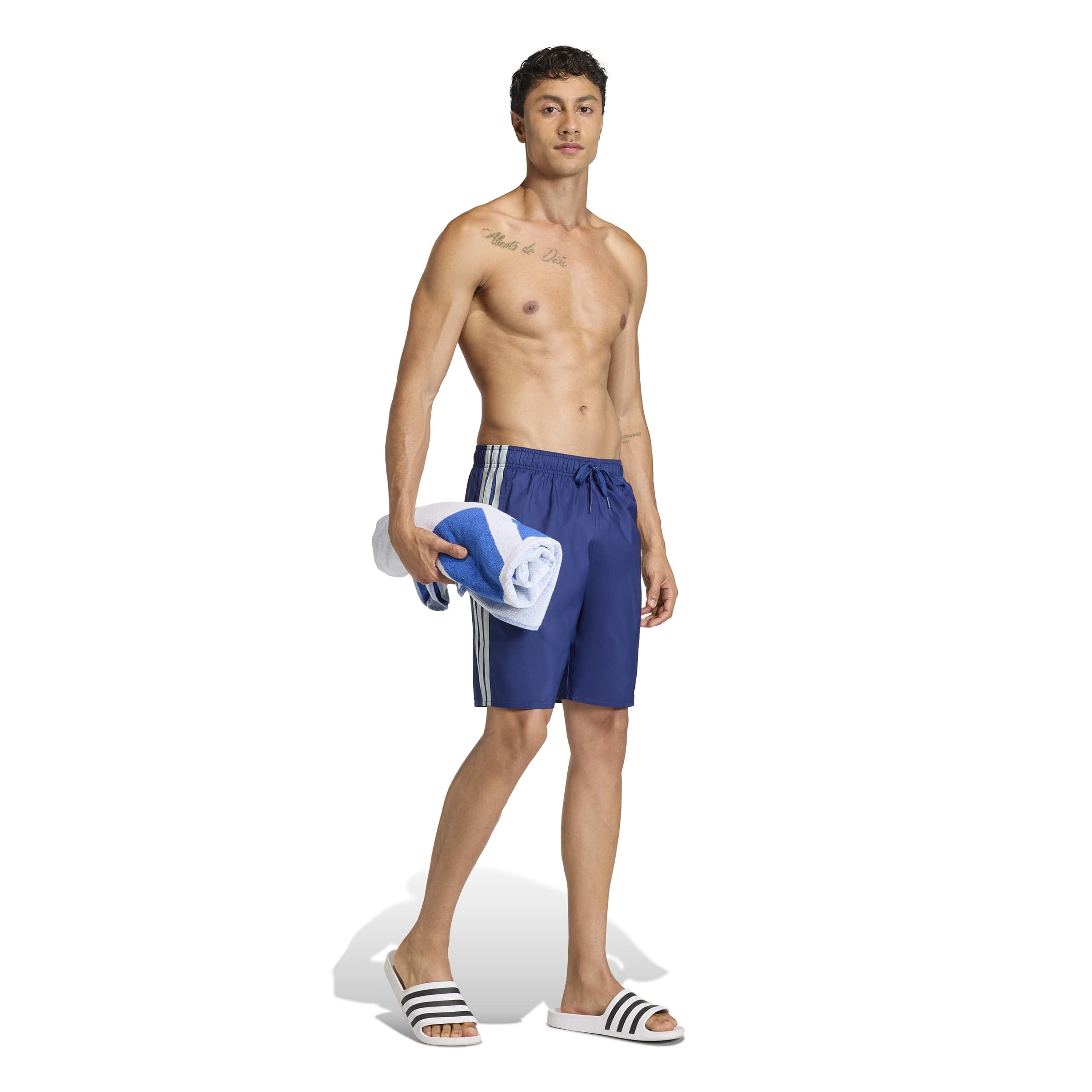 adidas Men Pantaloncini da Bagno a 3 Strisce da 8 Pollici
