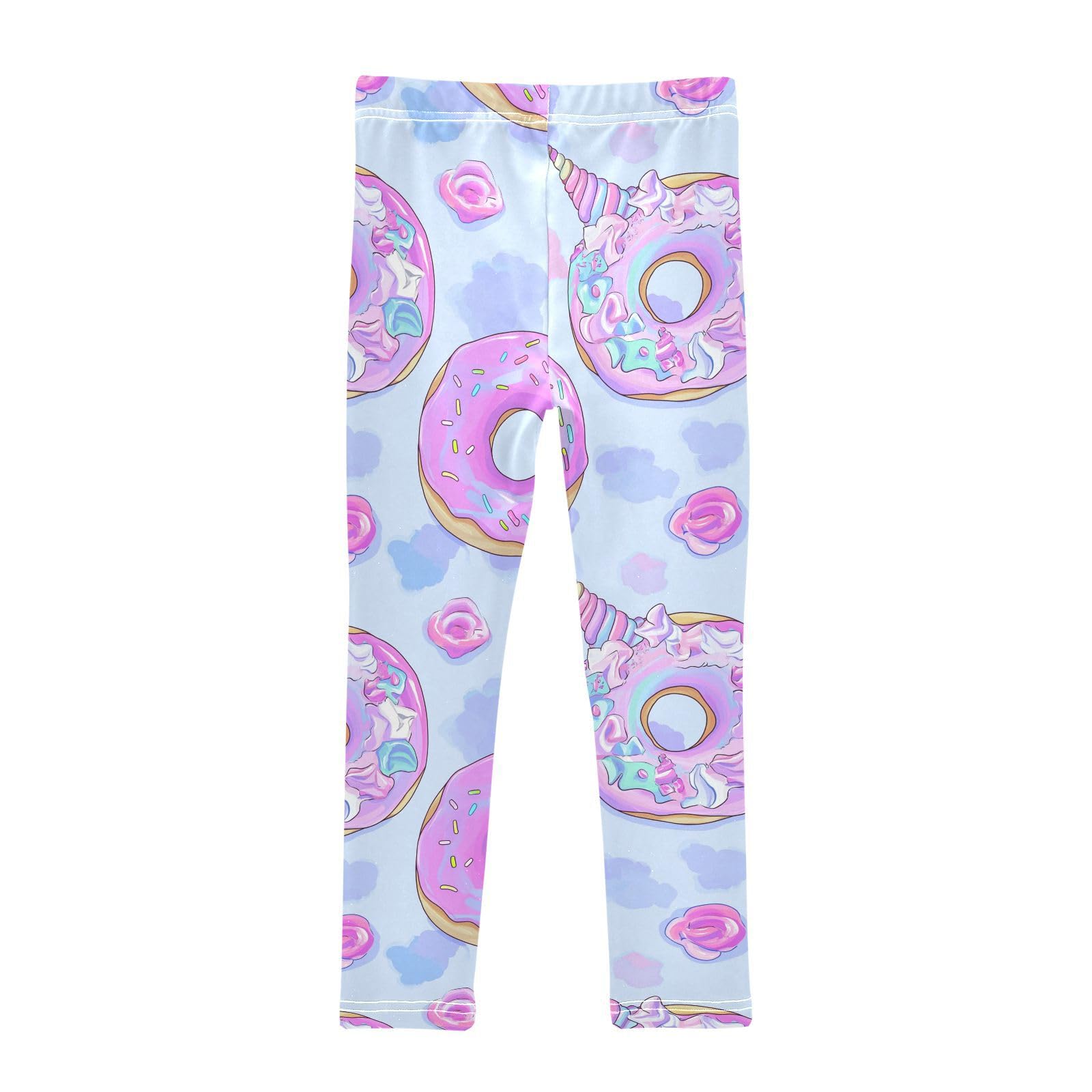 Unicorn Girls' Leggings Toddler Doodles Donut Kids Yoga Pants Dance Active Tights 4T Multi