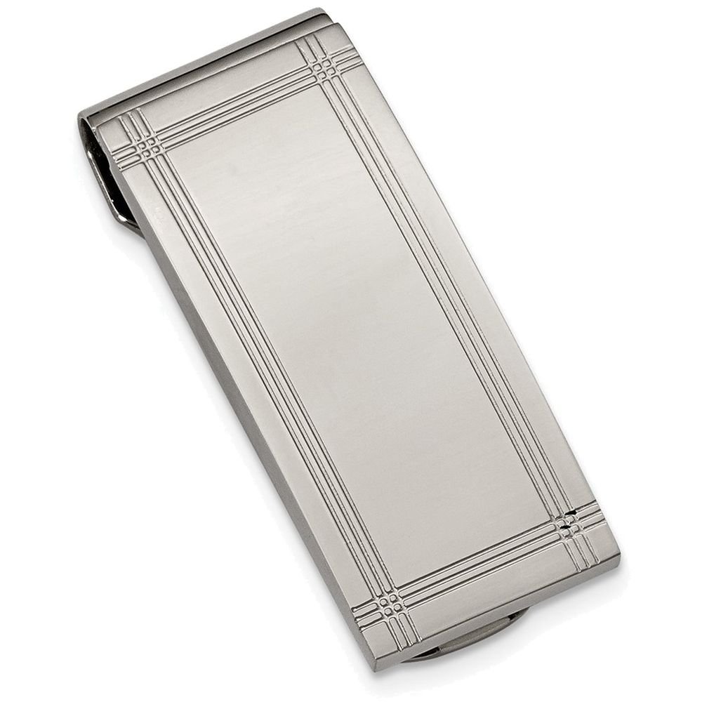 Stainless Steel Polished and Grooved Money Clip-image-12