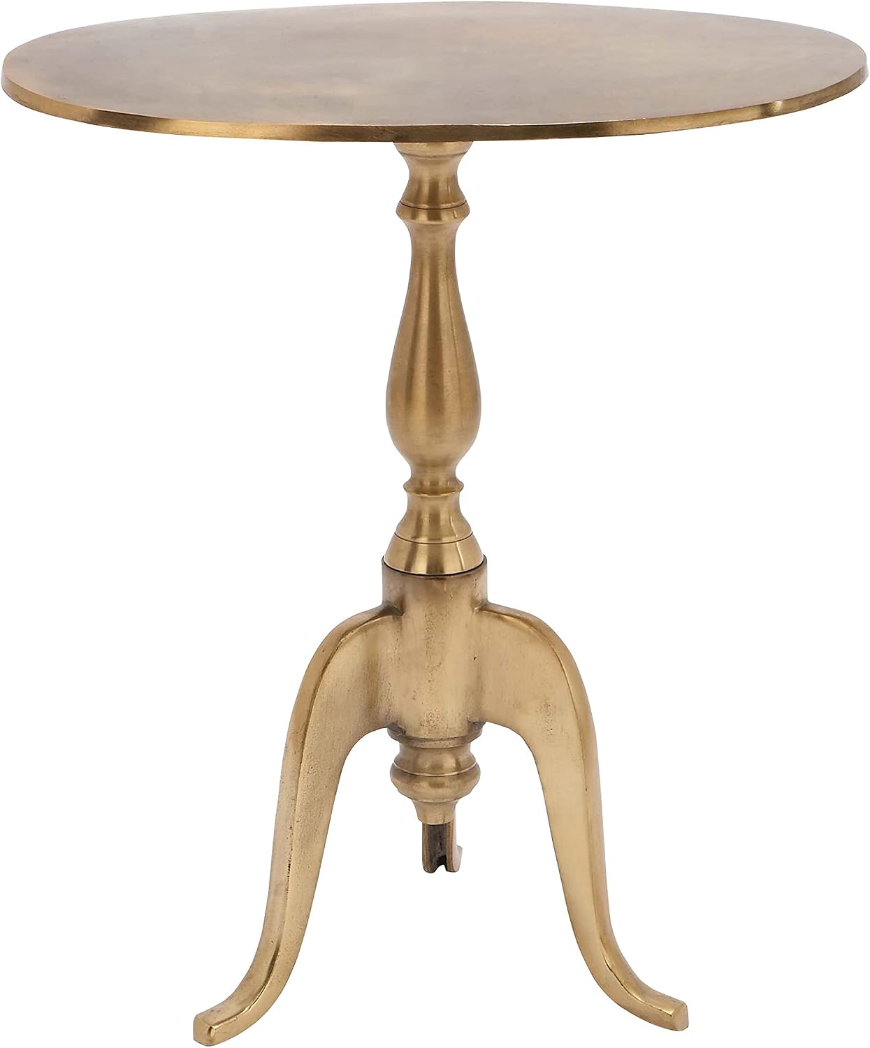 Deco 79 Aluminum Small Accent Table, 19" x 12" x 21", Gold