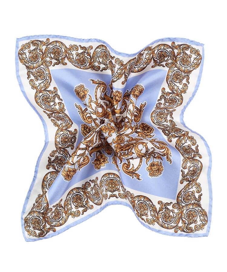 Image of Italian 100% Silk Pocket Square, Premium Small Batch Accessory for Men, 32x32 cm (12.5''x12.5''), One Side Print