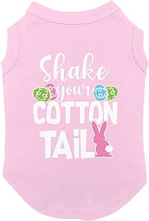 Shake Your Cotton Tail - Easter Bunny Dog Shirt (Pink, X-Small)