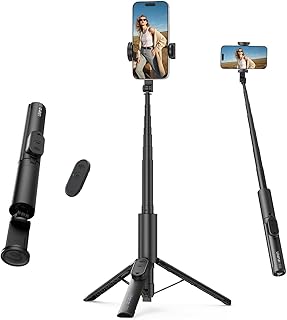 ULANZI Phone Tripod, SK26 40" Portable Selfie Stick for iPhone, 2 in 1 Adjustable Tripod with Bluetooth Remote Cold Shoe M Price In India