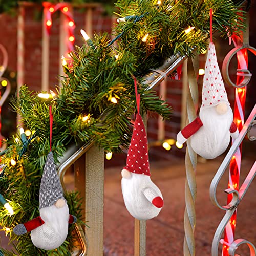 Christmas Gnome Lights Hanging Xmas Ornaments 3Pcs Handmade Swedish Tomte Plush Santa Elf Scandinavian Doll For Christmas Tree Table Thanksgiving Party Gifts Home Holiday Decors 8.27 Inch #TOP4