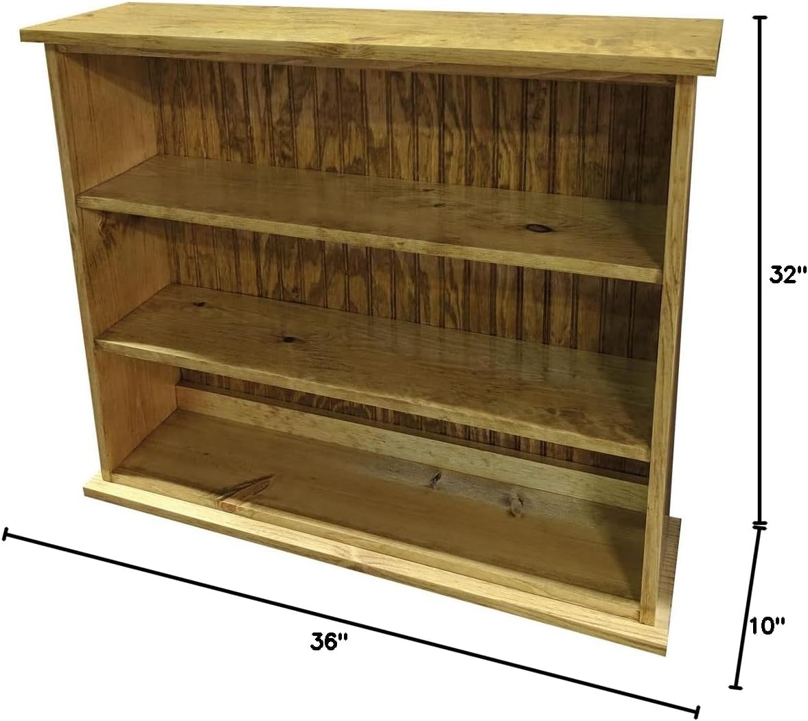 Sawdust City Solid Wood Hall Bookcase (Butternut Stain)