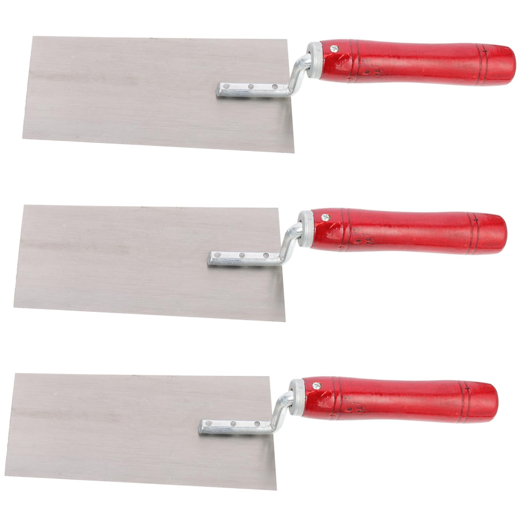 Truelle à Plâtre Lot de 3 Manche Bois en Acier Inoxydable
