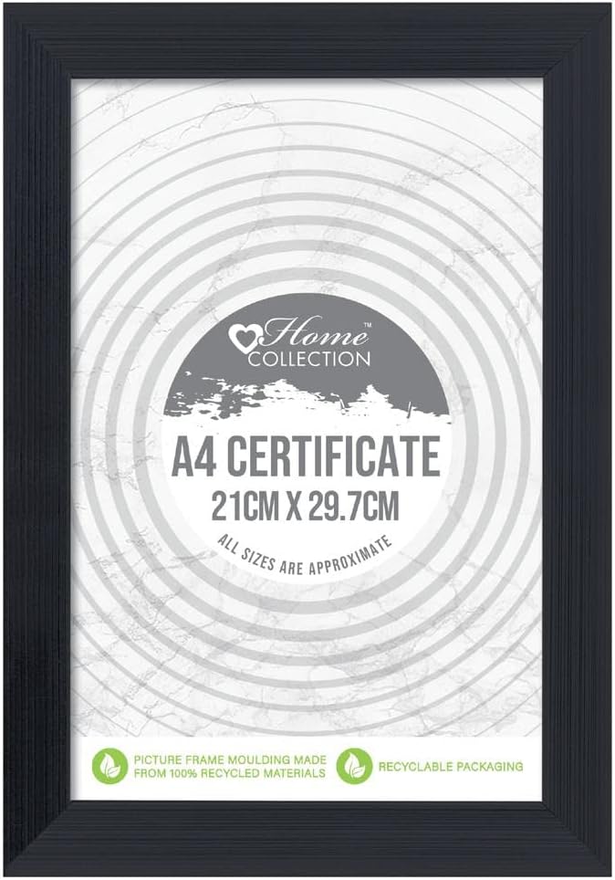A4 Frame Black Colour Photo Frames Picture frames with Glass, A4 Picture Frame A4 Poster Frame