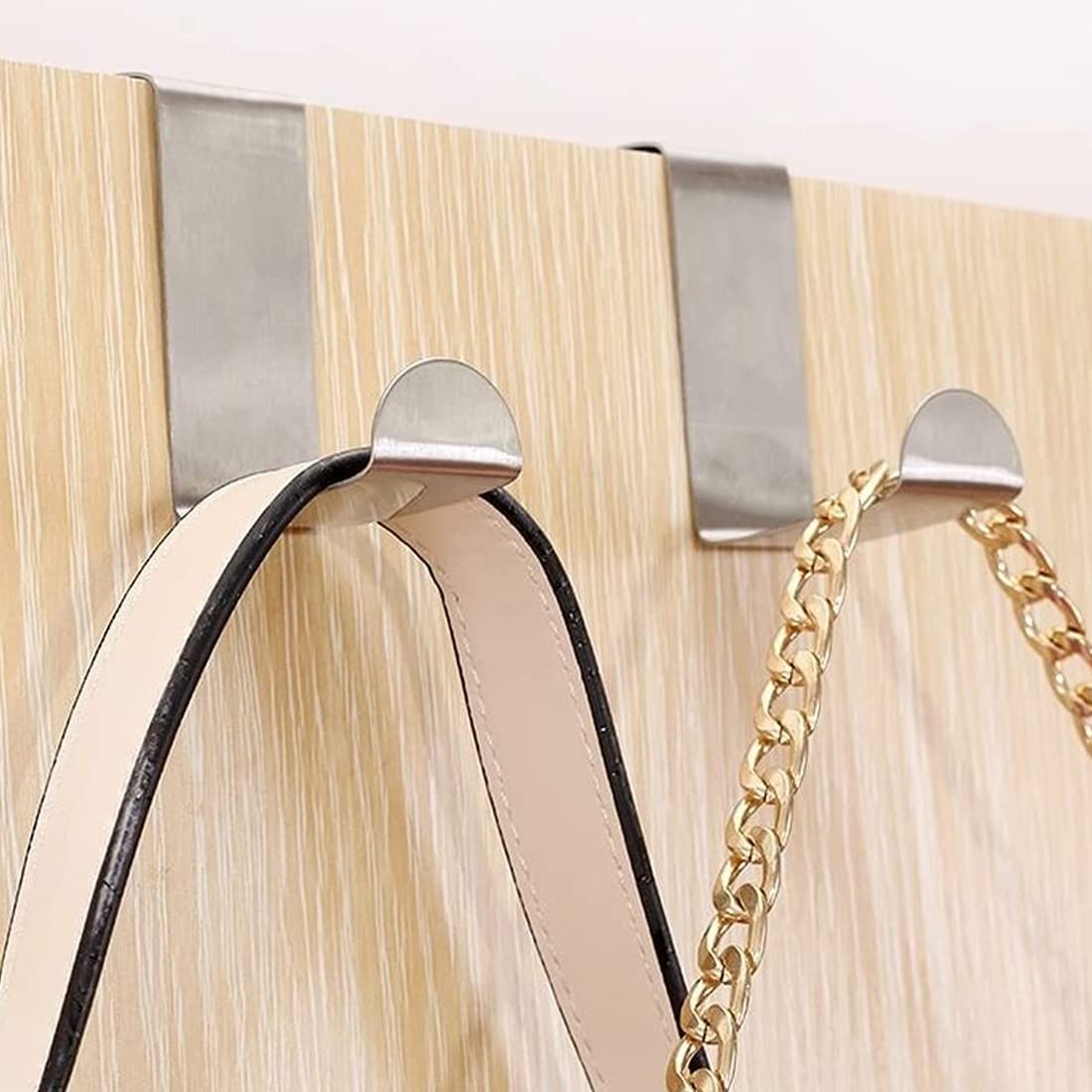 10 Ganci Reversibili Per Porte In Acciaio Inox - Appendiabiti Sopraporta Per Armadi E Guardaroba, 2 Misure - Foto 7