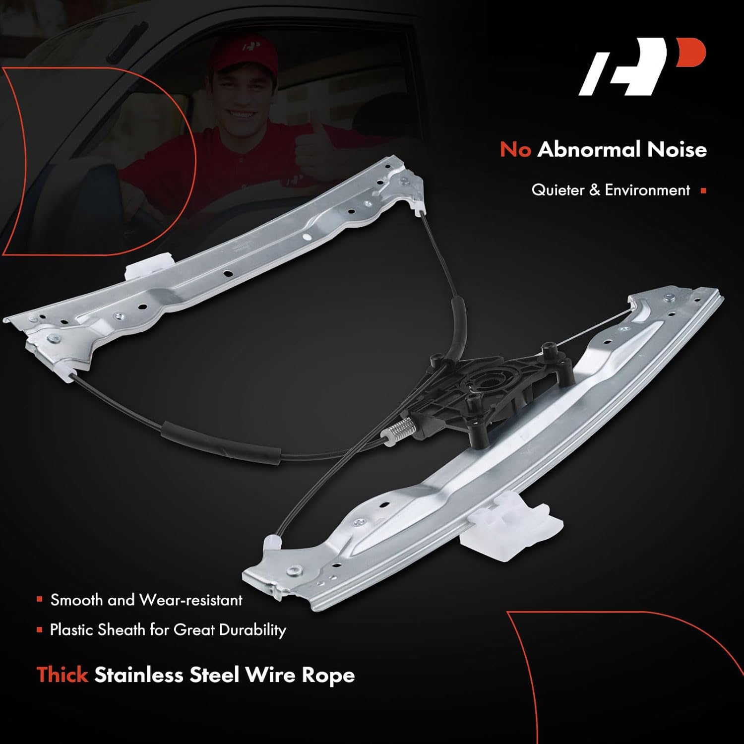 A-Premium Power Electric Window Regulator Without Motor Compatible with Chrysler 200 2011-2014 (Sedan Body Style Only) & Dodge Avenger 2011-2014 Sedan, Front Left Driver Side, Replace# 68104205AA