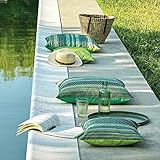 wunderschöner Kopfkissen-Bezug in der Farbe Grün mit praktischem Reißverschluss