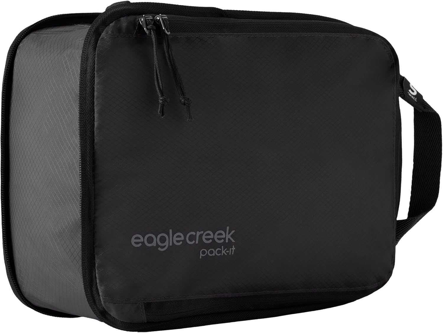 Eagle Creek Pack-It Isolate Compression Cube - Lightweight Compression Cube for Optimizing Luggage Space - Easy-Grab Zipper - Convenient Top Handle - Recycled Materials - Small - Black - Image 2