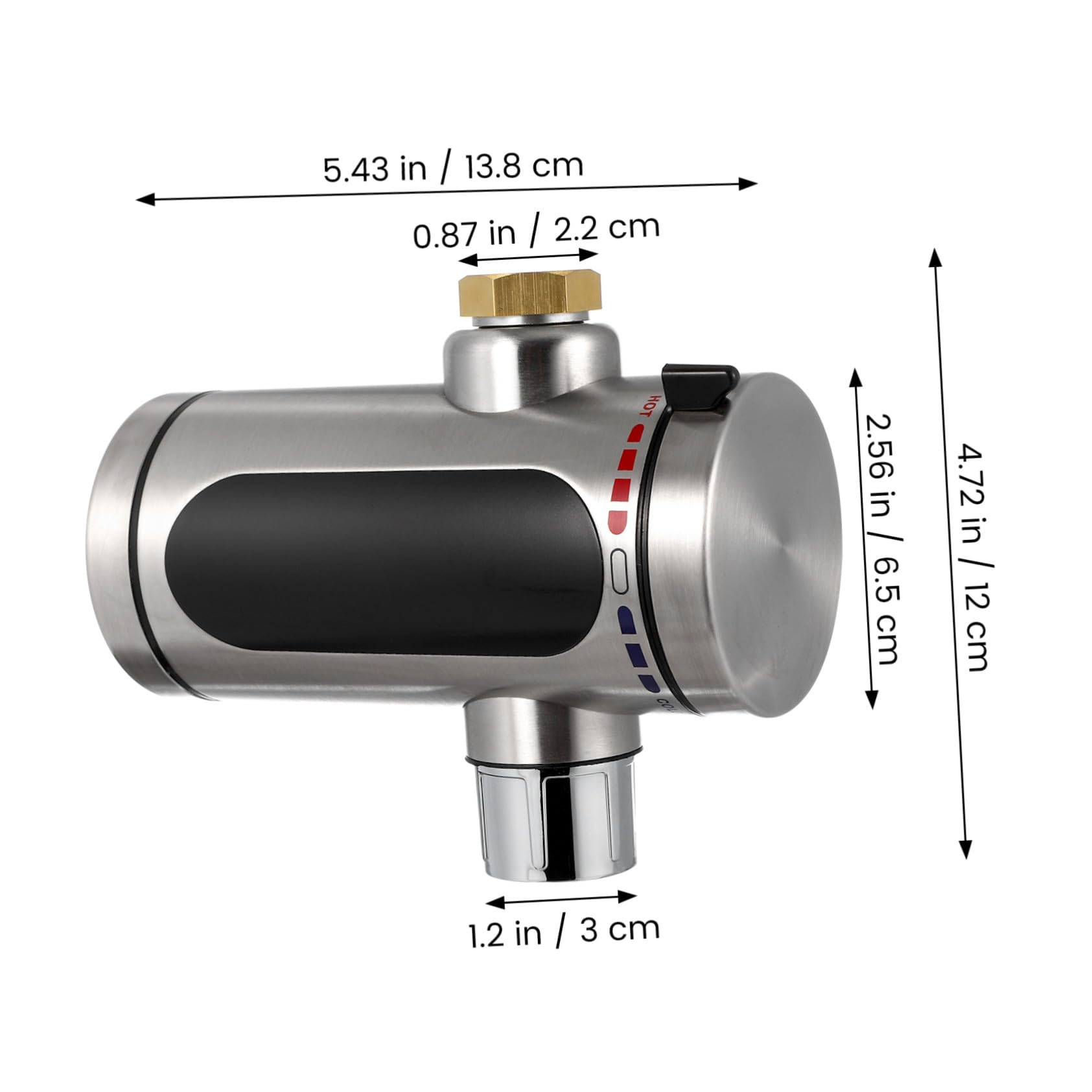 Tofficu Elektrischer Edelstahl Sofort Wasserhahn Led Digitalanzeige Warmwasserbereiter Küchen Und Badarmatur Für Garten Terrasse
