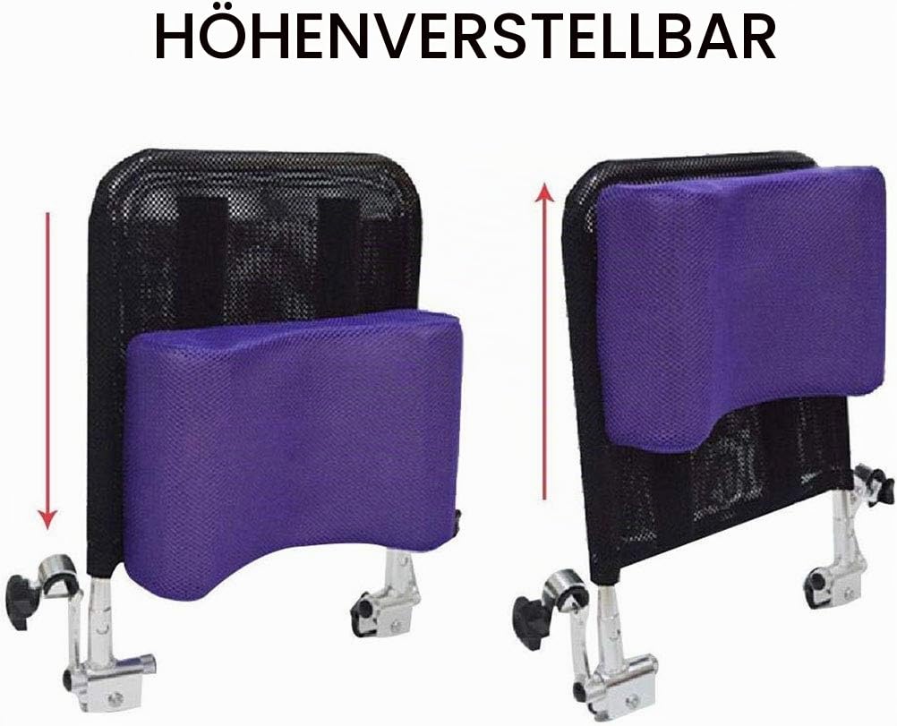 Einstellbare Rollstuhl Kopfstütze Rückenlehne Neck Unterstützung, Komfortable Sitz Zurück Kissen U Typ Kissen, tragbare Neck Rest Kissen Back Extension Kissen für Reise Rollstuhl Zubehör (Schwarz)