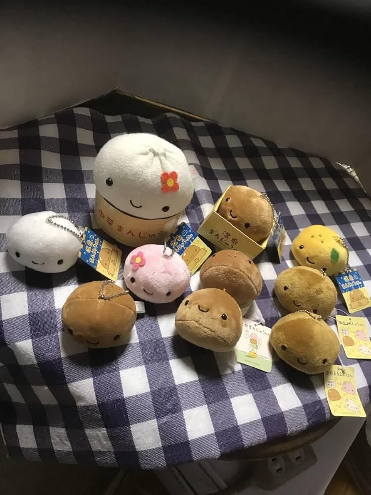 温泉まんじゅうくん ふんわりぬいぐるみ 全6種 未使用 美品 Amazon.co.jp: 温泉まんじゅうくん マスコット 鈴入りマスコット