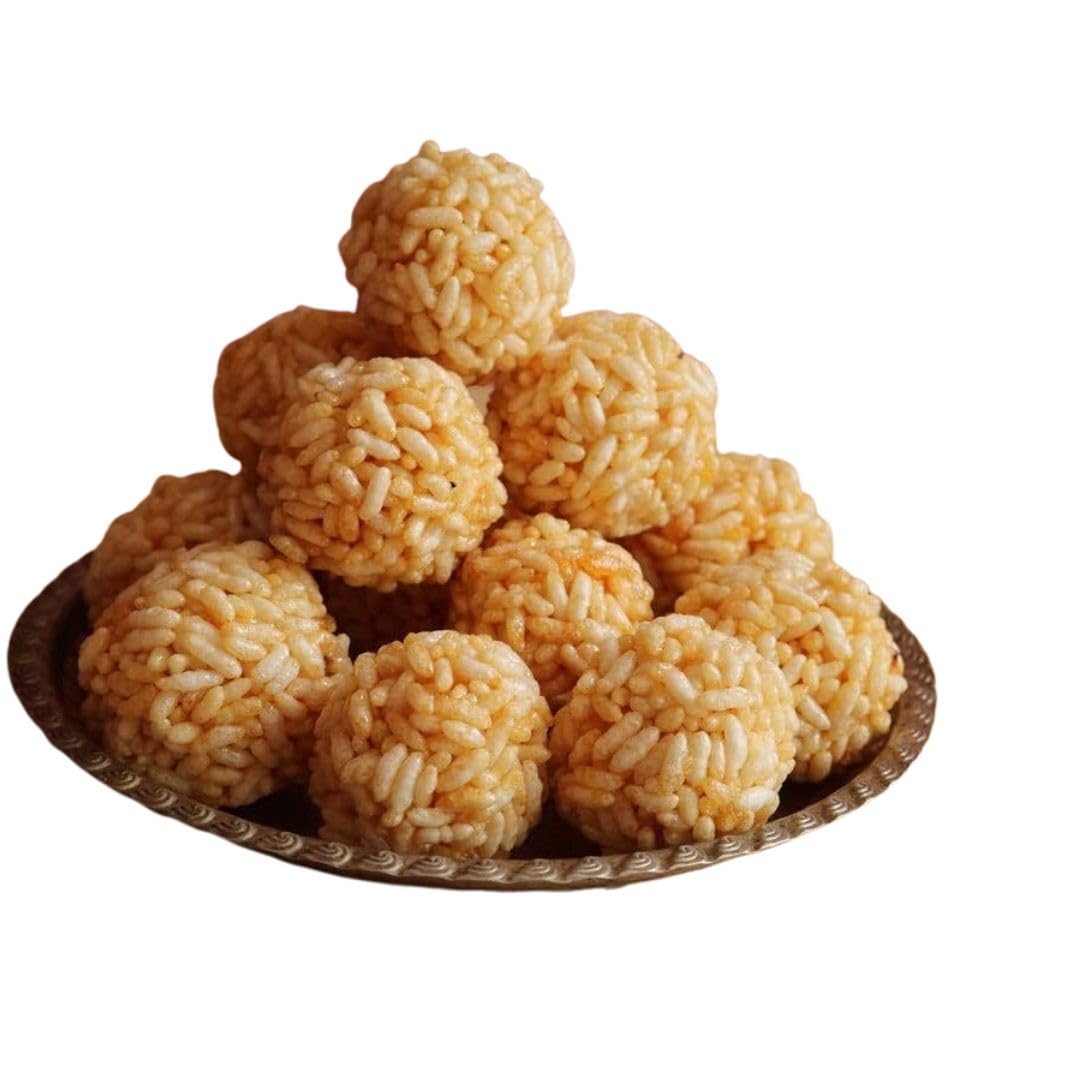 KVD Collection Muri Moa | Puffed Rice Jaggery Laddu | Moori Jaggery Ladoo | Ladoo Chikki (Gud) Parmal Ladoo| | Murmura (Kurmura) Laddu - 150g (Pack of 12 Pieces)) (B0BX65XCL7) Amazon Price History, Amazon Price Tracker
