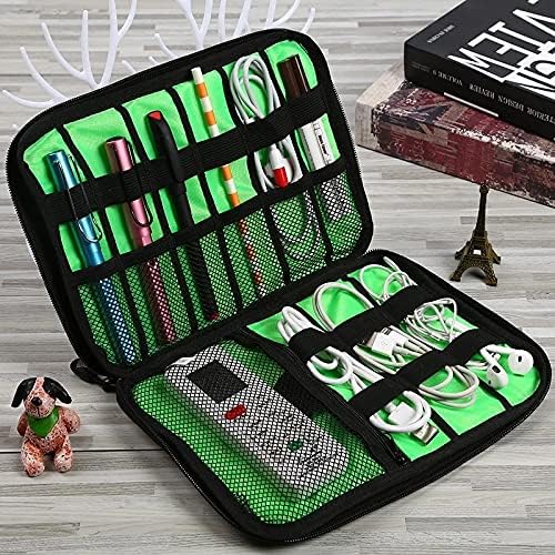 Miniatura 3 de 1 paquete de organizador de cables de electrónica de viaje, estuche de almacenamiento portátil para teléfono móvil, cables de disco duro, cables