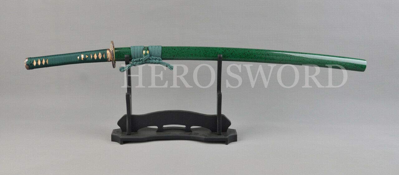 YL Sword Etching Buddha Statue Samurai Sword Clay Tempered T095 Steel Gold Blade Katana