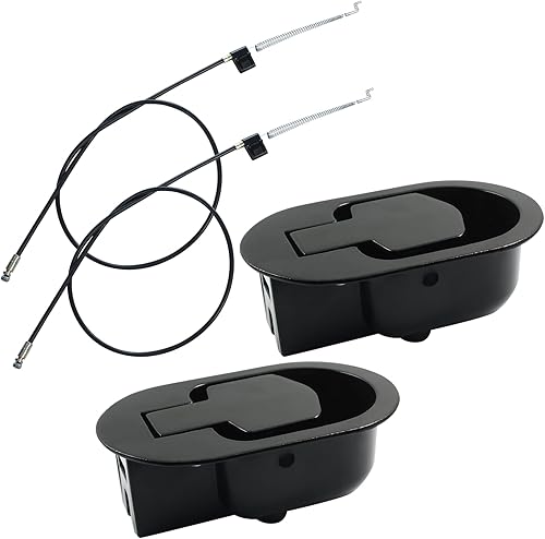 Miniatura 10 de Piezas de repuesto de metal para reclinables con cable, palanca de liberación reclinable resistente, color negro, piezas de repuesto compatibles con