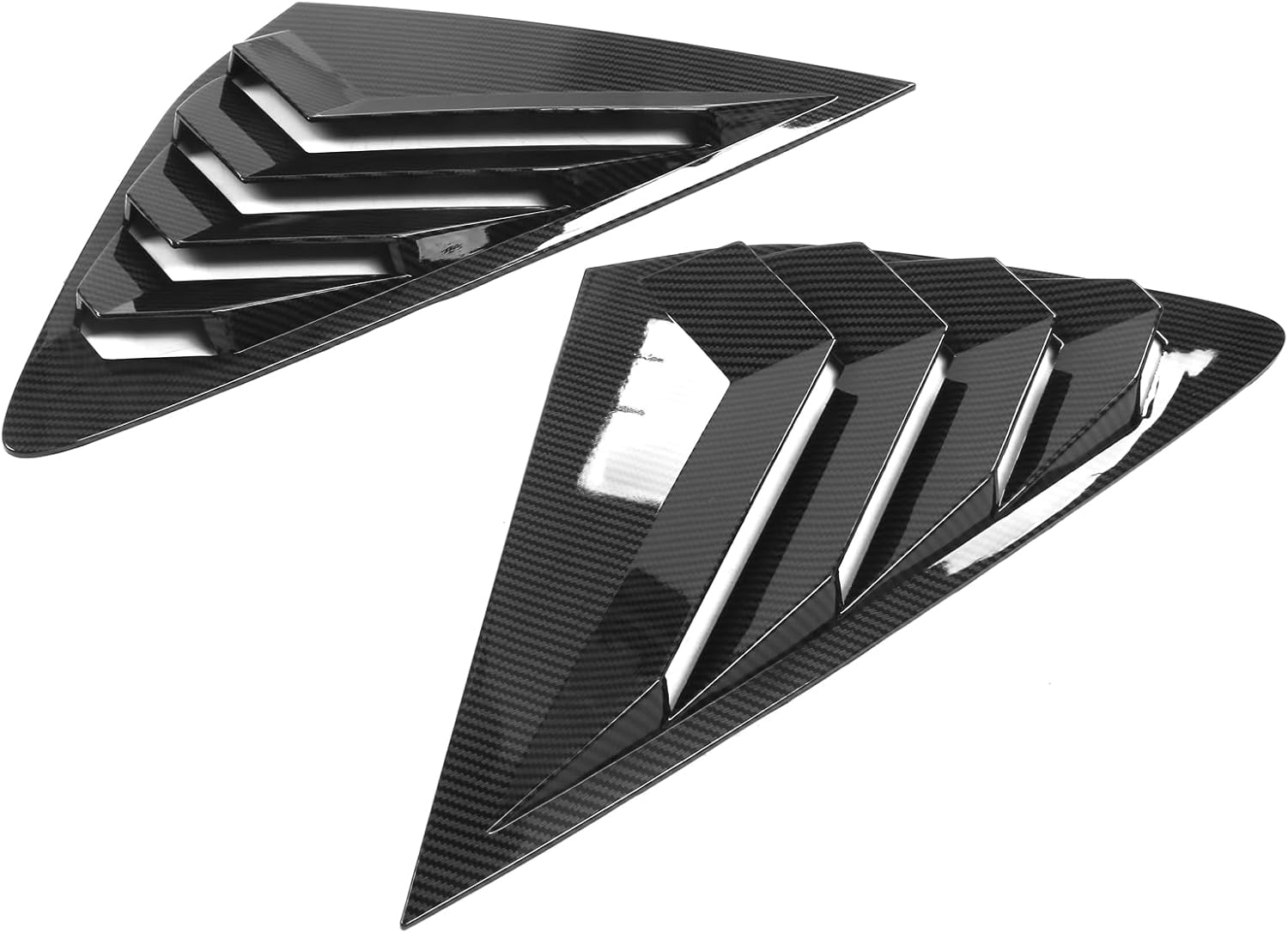 FREEMOTOR802 Side Quarter Window Louvers Fits 2023-2025 Honda Accord Sedan 4-Door, Carbon Fiber Print ABS IKON Style Side Window Louvers Scoop Sun Shade Vent Cover Left Right Pair