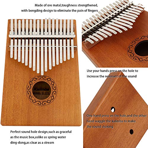 Kalimba 17 clés Touche Pouce Piano Professionnel,Doigt Instrument Musique en bois noyer massif Haute Qualité (bois) - Les Beatles, Paul McCartney, John Lennon, RIngo Starr, George Harrison Kalimba 17 clés Touche Pouce Piano Professionnel,Doigt Instrument Musique en bois noyer massif Haute Qualité (bois) – Image 6