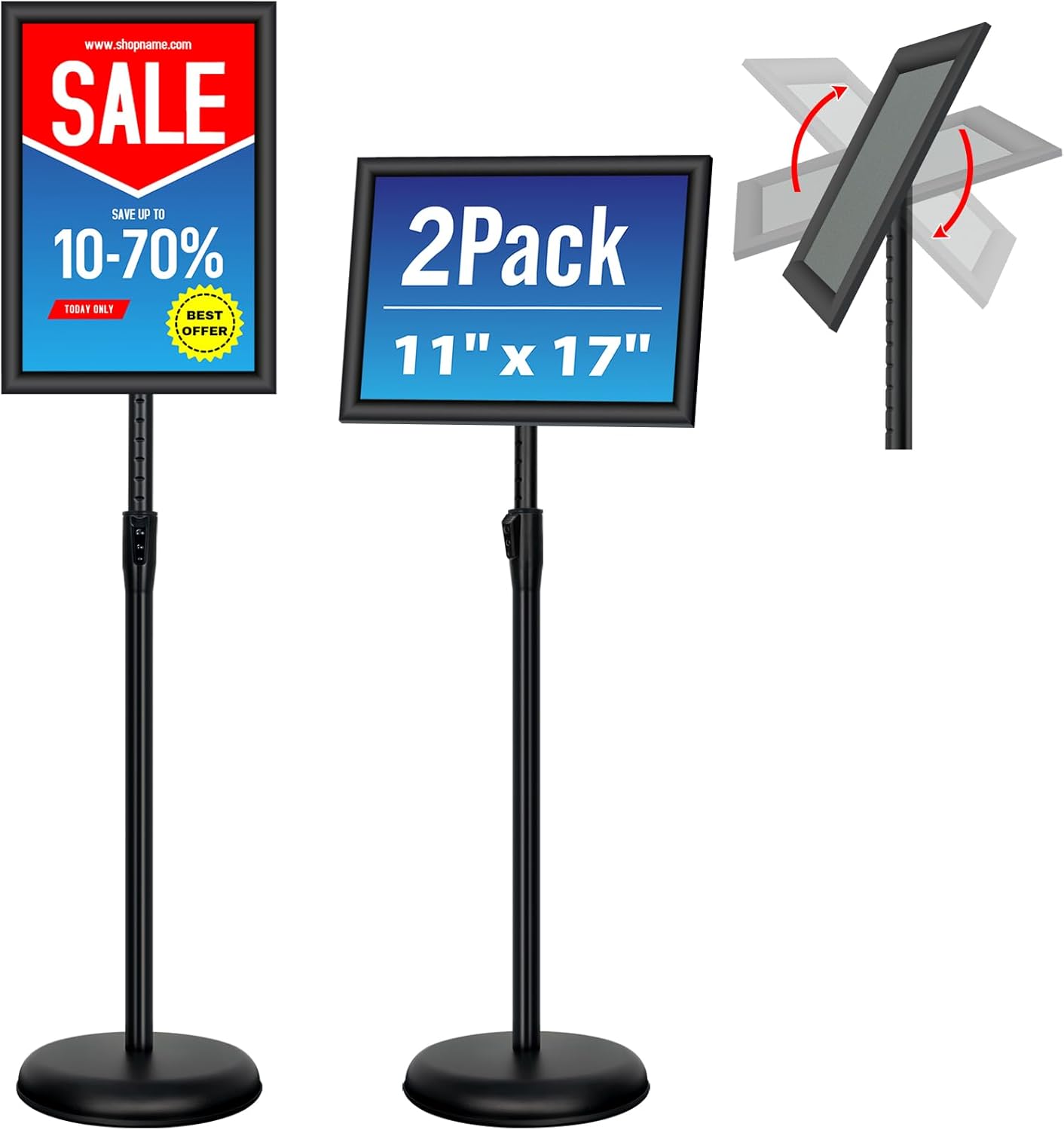 VAIIGO Adjustable Sign Holder Stand 2Pack 11x17 Inch