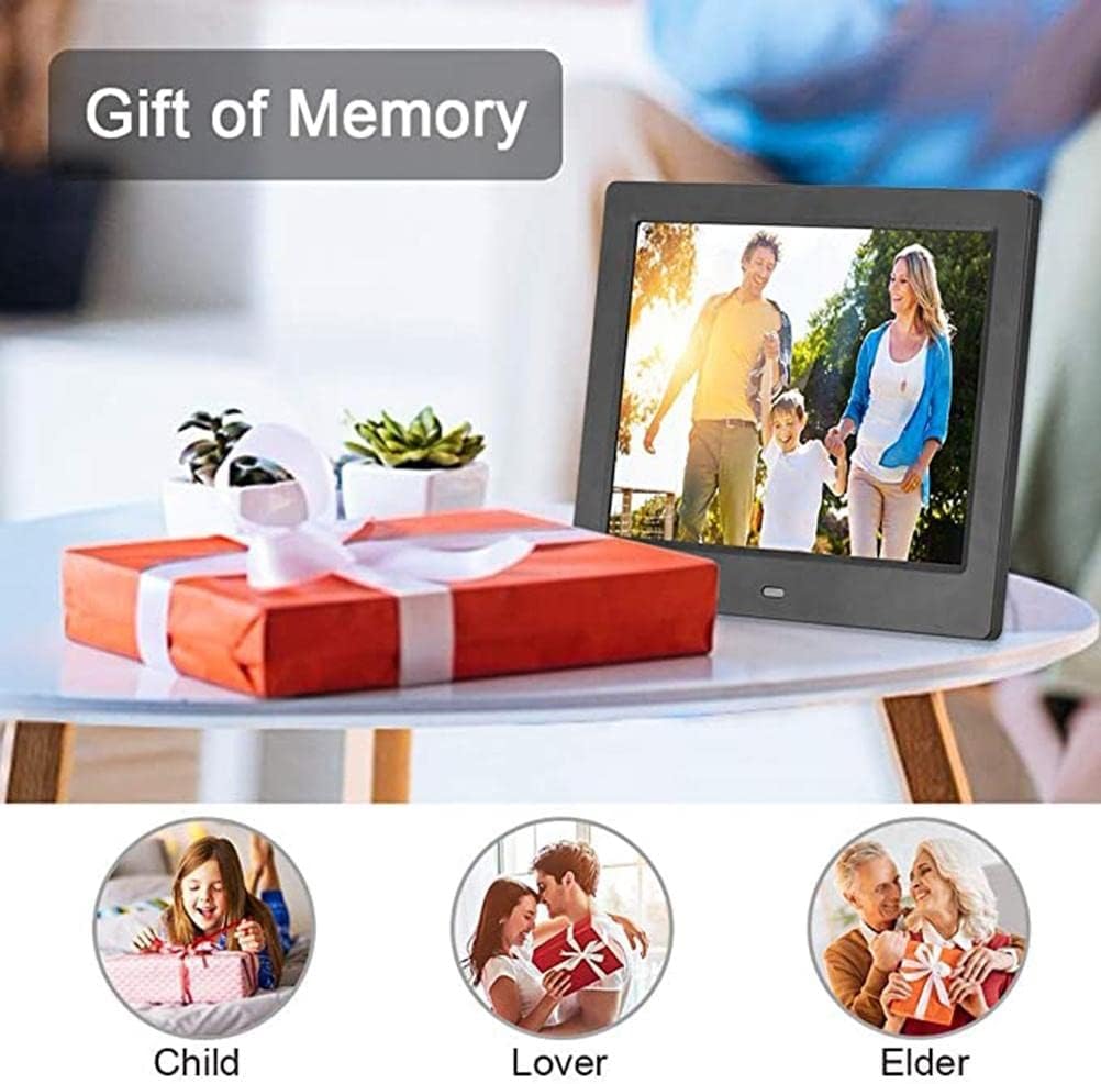 12 Inch Digital Photo Frame Electronic Smart Picture/Video Player Frame with 1280x800 IPS FHD Display Remote Control by USB,Easy Setup Share Photos and Videos