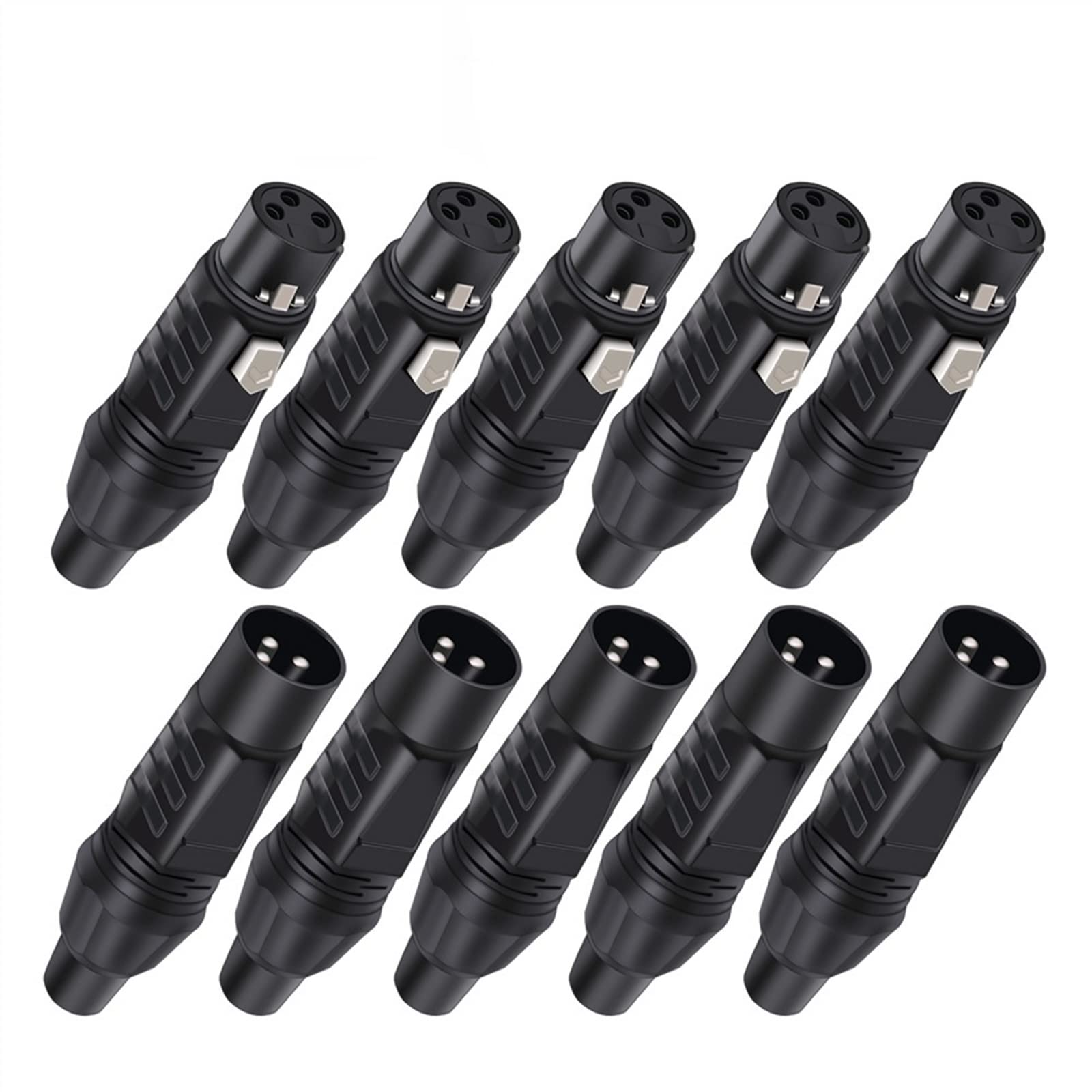 Conectores XLR de 3 pines macho y hembra para cable de micrófono de audio 20 piezas