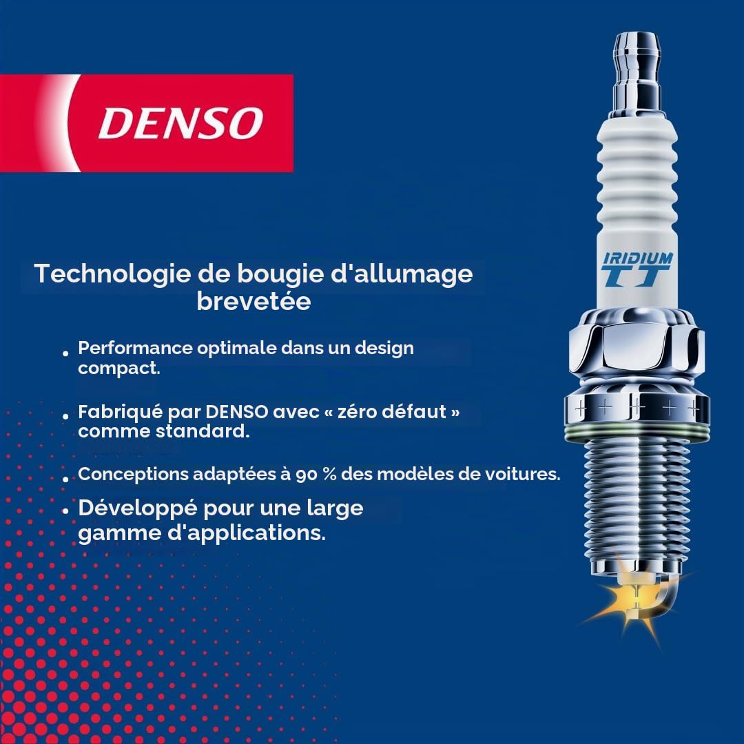 Denso IK20TT (4PK) Spark Plugs, 4 Pack