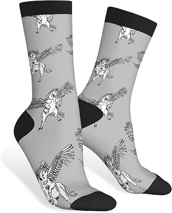 AOYEGO Cute Dogs Funny Socks Cartoon Parisian Dachshund Novelty Casual Crew Socks Contrast Color Design for Women Men Gift