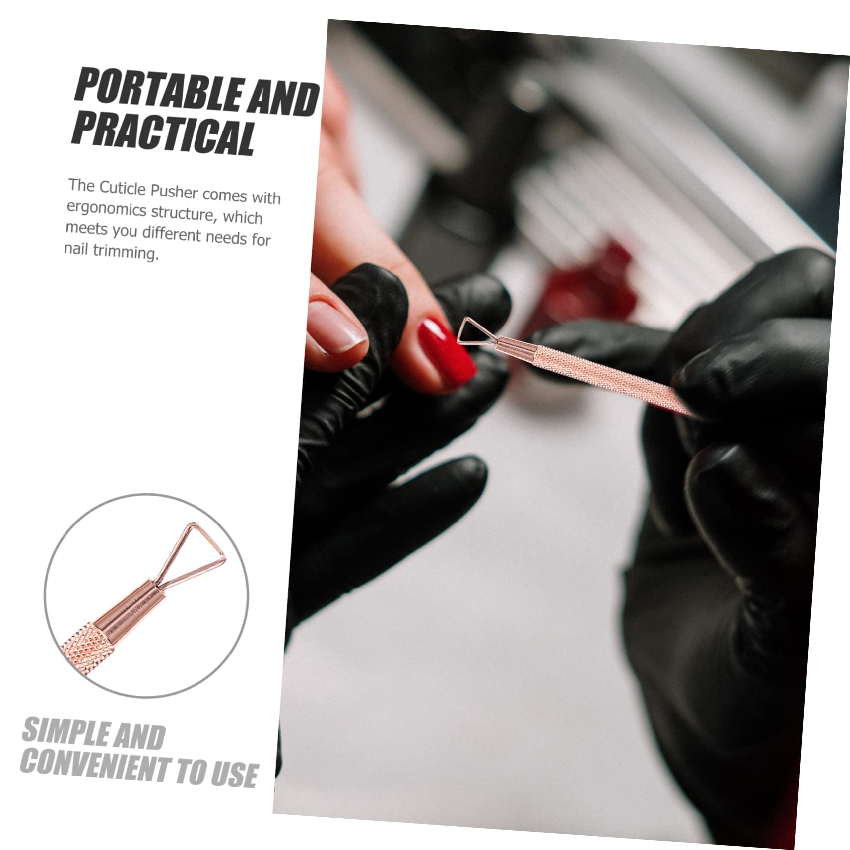 Didiseaon Ticket Scratch off Tool Gel Remover Polish Nail Scraper for Gel Removal Rose