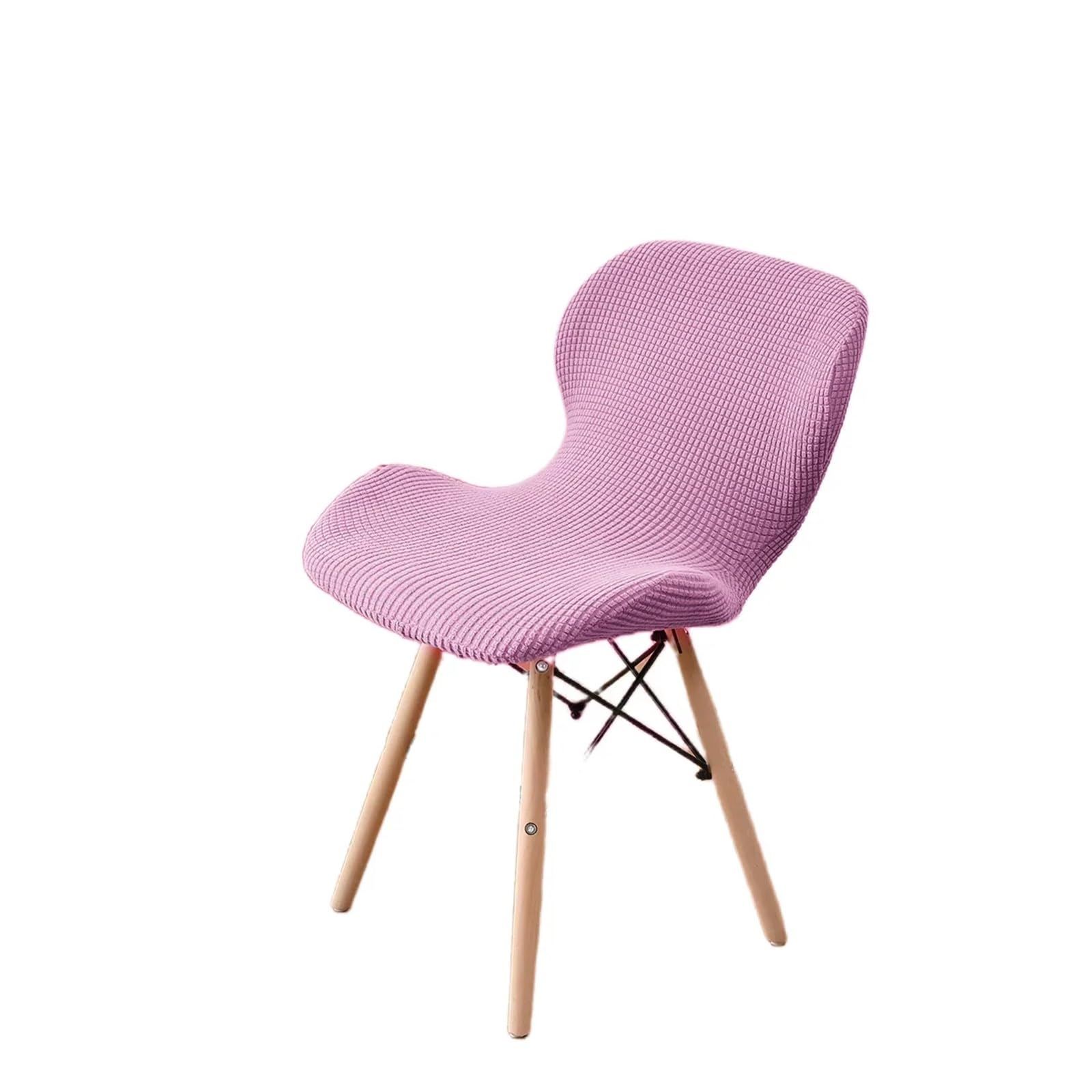 CGRSDSD Dining Chair Covers Jacquard Adjustable Shell Chair Cover Dining Room Round Back Streach Home Elastic Chair Cover Luxury Hotel Banquet Stool Cover(Pink)