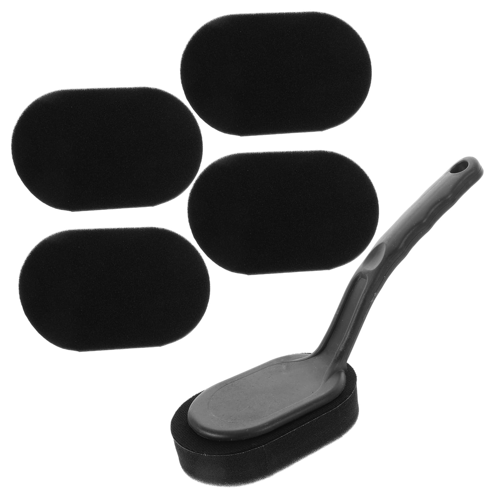 Alipis 1 Set Car Detailing Brush Sponge Polyurethane Car Wheel Brush Black Cars Car Detailing Kit Plastic