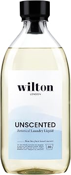Wilton London Eco Friendly Unscented Laundry Liquid 30 Washes - Non-Bio - Plant-based and Biodegradable Laundry Detergent - No Fragrance - Made in UK - 1 Litre