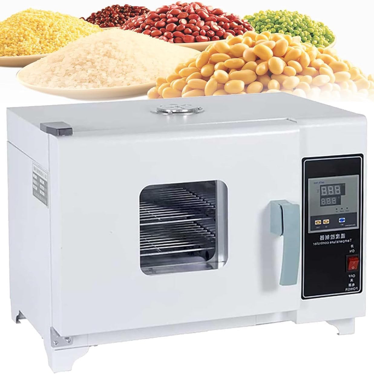 Lab Forced Air Convection Drying Oven, Constant Temperature Blast Oven, Heat Industrial Lab Temperature Control Adjustable Fan Speed, for Curing& Drying,16L