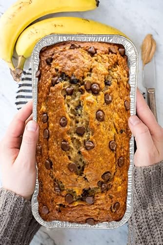 Miniatura 6 de PARTY BARGAINS Molde para pan de aluminio de 1 libra, paquete de 40 sartenes desechables resistentes para hornear, lasaña, pastel de carne y servir