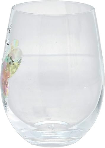 Miniatura 7 de Pavilion Gift Company Cheers To You, Mom-Rainbow Butterfly - Copa de vino sin tallo, 18 onzas, multicolor