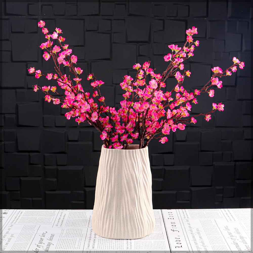 YATAI Mini Sakura Artificial Flowers, Lifelike Cherry Blossom Branches for Vase Filling, Durable & Realistic Faux Flower Floral Arrangement, Mini Cherry Fake Flowers for Home Decor, Weddings & Events