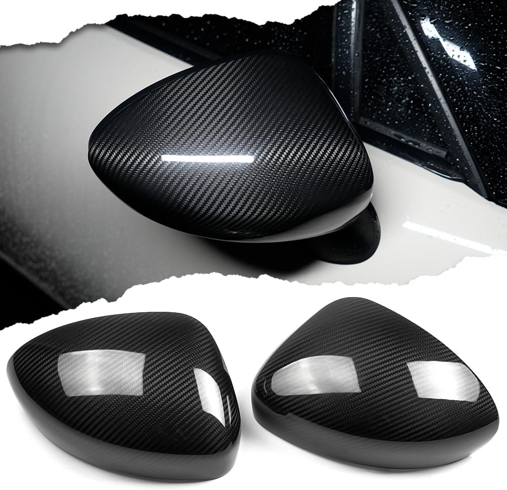 Dry Carbon Fiber Side Rearview Mirror Shell for Mazda MX-5 Miata ND ST RF Sport Club Grand Touring 2015 2016 2017 2018 2019 2020 2021 2022 2023 2024 2025 Wing Mirror Cover Trim (Glossy Carbon Fiber)