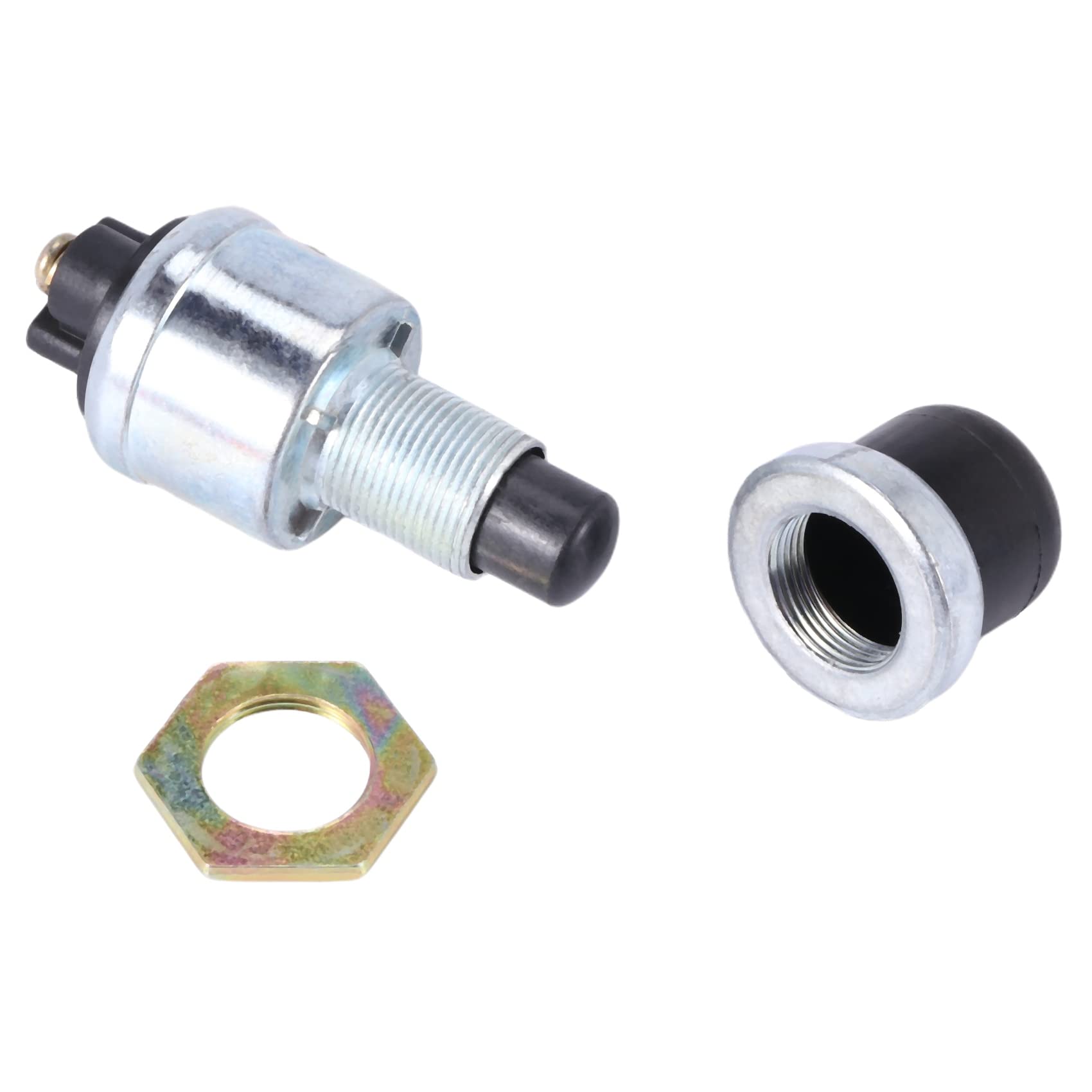 Doengdfo Drukknop Startknop Robuuste Motor Zware Momentane Startschakelaar Drukknop Startschakelaar Weerbestendig 12V DC (50 Ampère