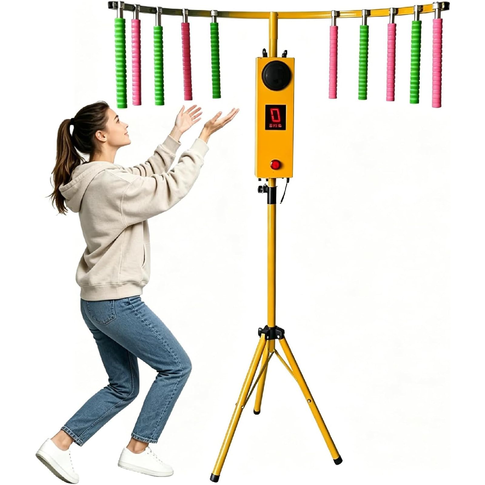 Wangyingxu Hand Eye Coordination Training Catching Stick Game Reflex Sticks, Hand Eye Coordination Training Game, Catching Stick Arcade Game for Party, Business and Family Game Night Yellow