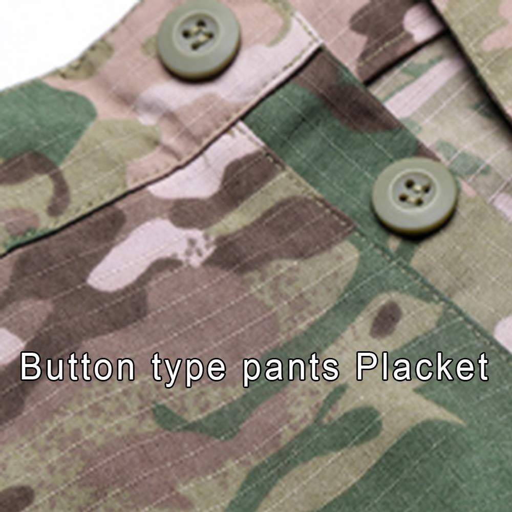 Paintball Airsoft Chasse Armée Fan Costume Tactique Chasse Costume Combat BDU Costume Guerre Jeu Champ Survie Veste Tactique Chemise Commuter Sports De Plein Air Formation Workwear(Hauts + Pantalons)